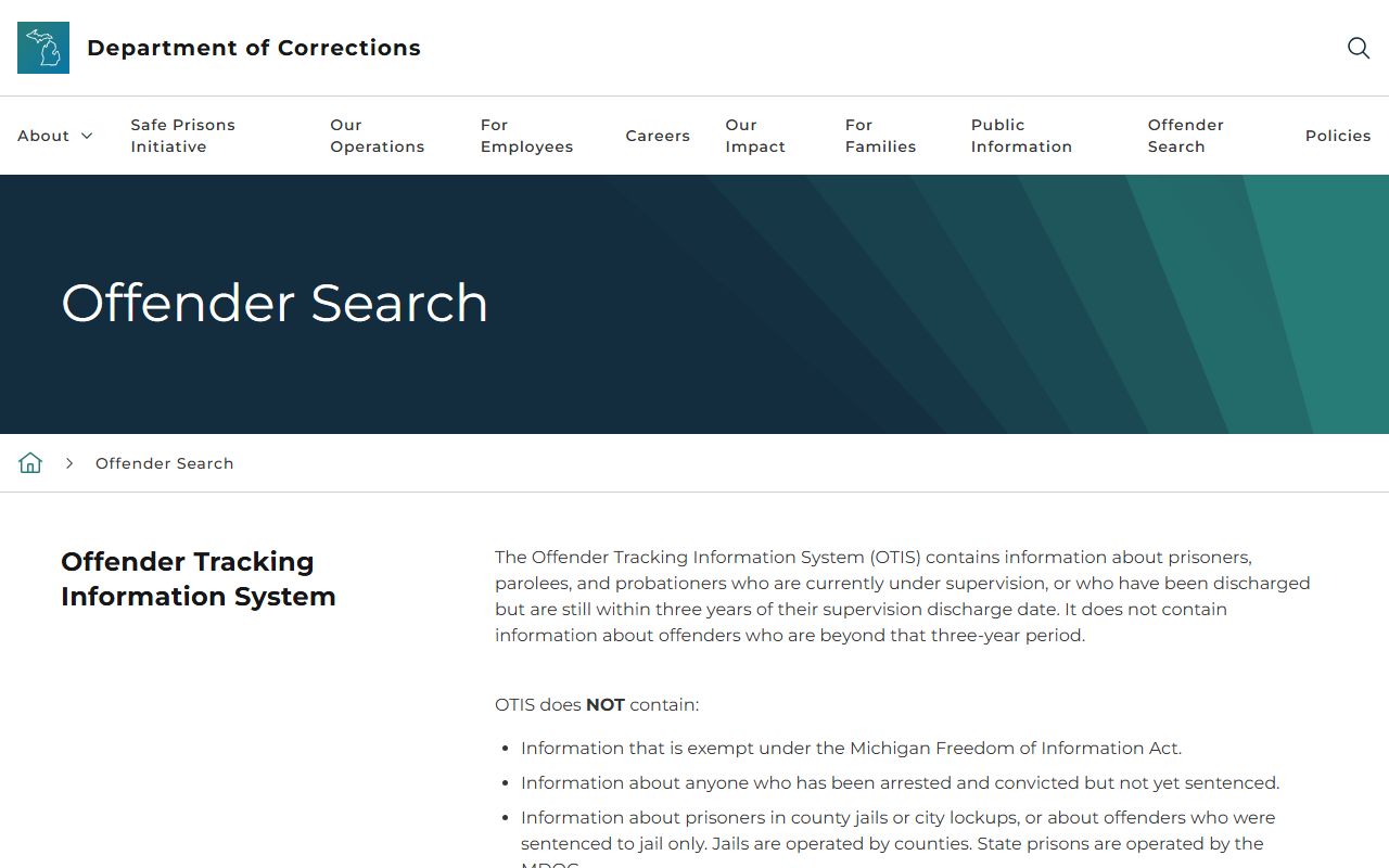 Ionia County arrest records and state prison custody lookup